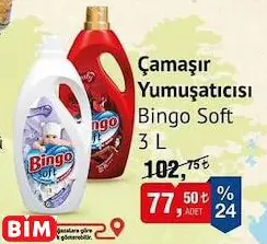 BİNGO SOFT ÇAMAŞIR YUMUŞATICISI 3 L ÇEŞİTLERİ